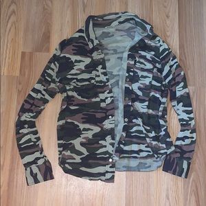Camo button up
